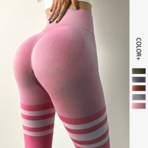 Stripe Design Fitness Leggings Tummy Control