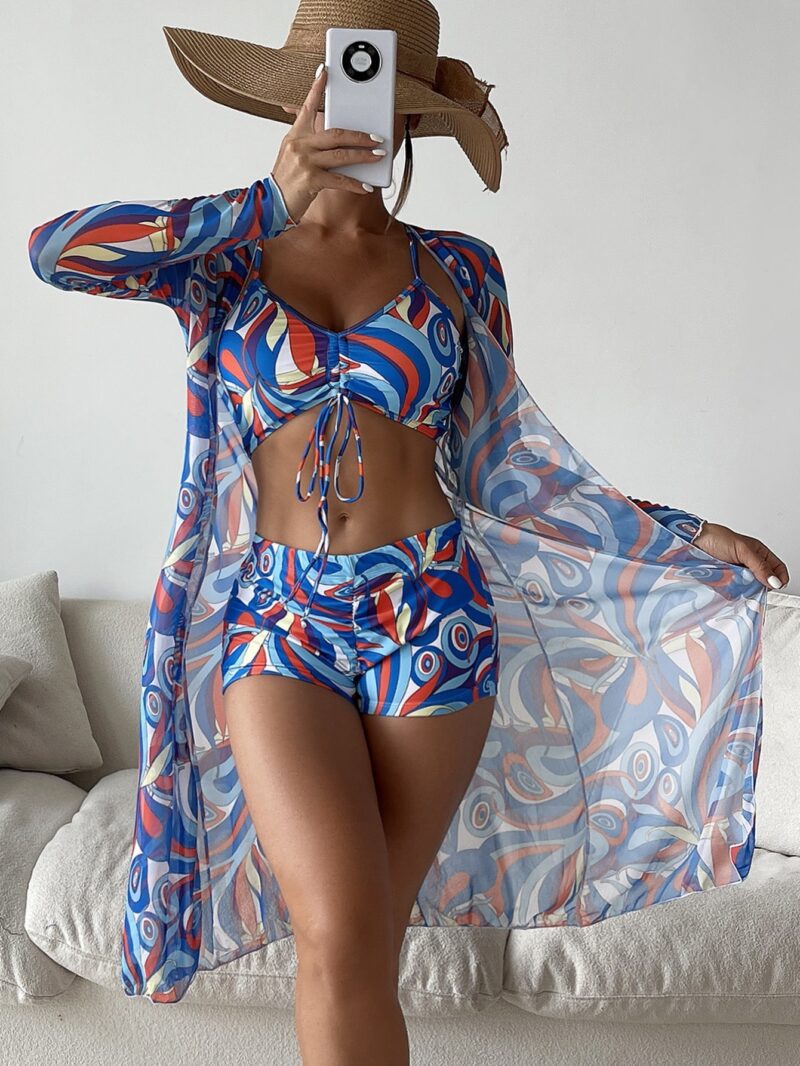 Summer Beach Swimsuit Long Sleeve Cardigan Fashion - Image 2